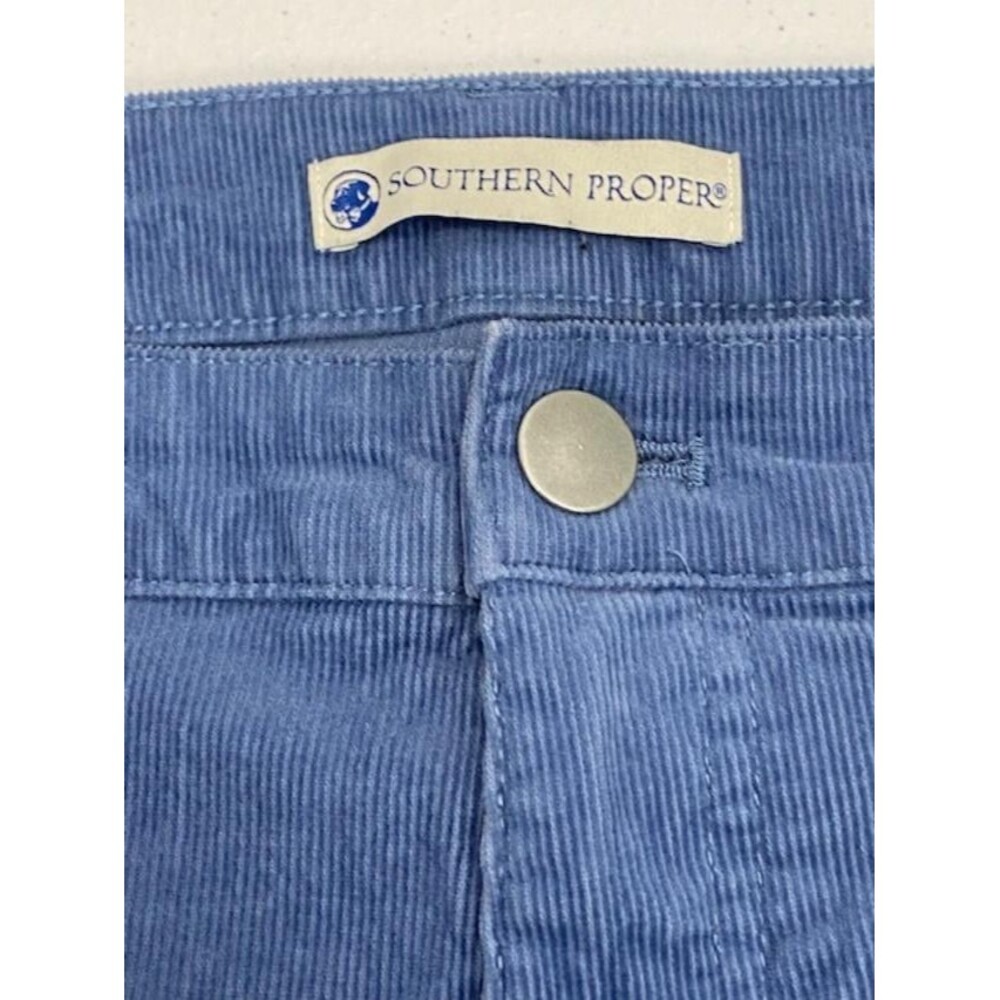 Southern Proper Corduroy Pants Mens 44x32 Blue Stretch Straight Leg Big Tall